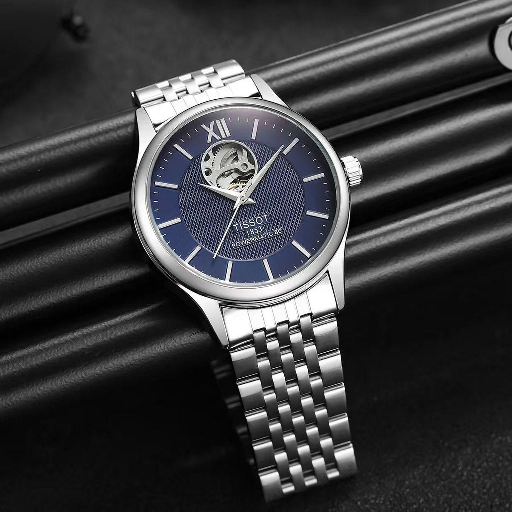 Tissot 1853 Powermatic 80 Automatic Open Heart Watch – Stainless Steel Collection