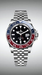 Rolex GMT Master II Pepsi Black Dial Stainless Steel Automatic Men's Watch