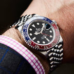 Rolex GMT Master II Pepsi Black Dial Stainless Steel Automatic Men's Watch